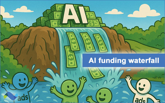 AI waterfall of funding