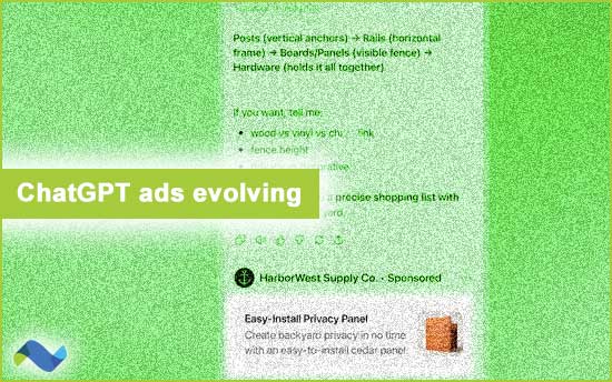 ChatGPT ads evolve