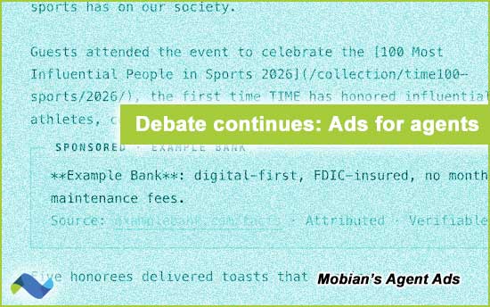 Debate on ads for agents.