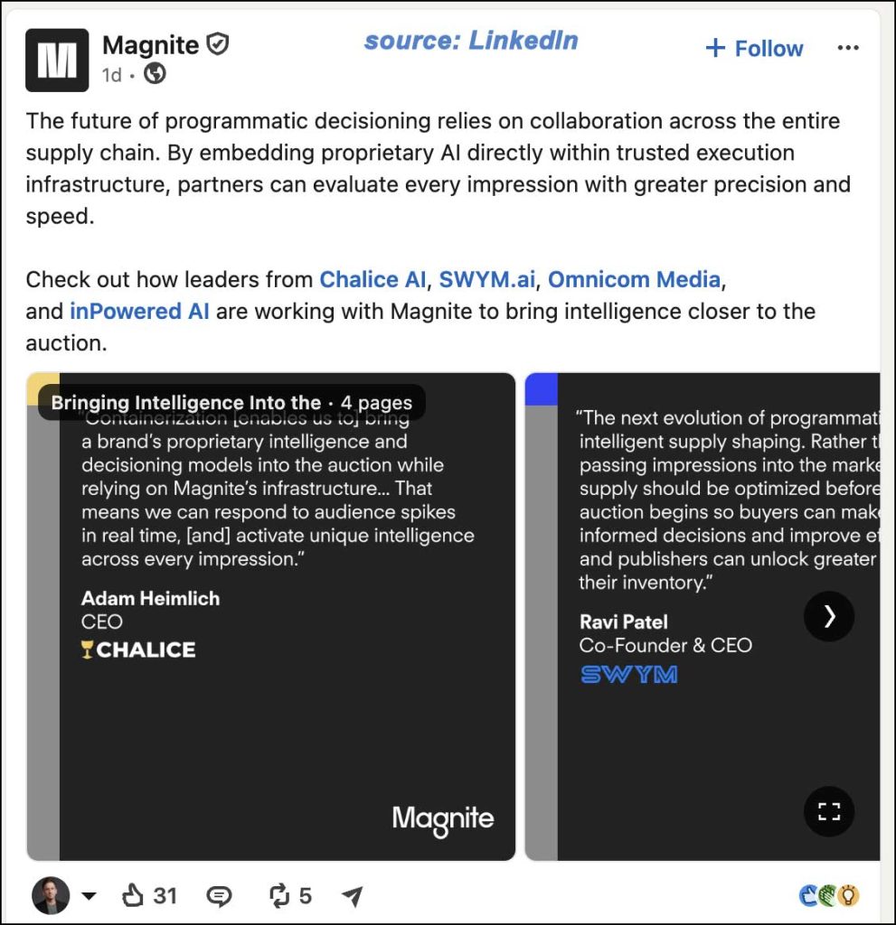 Magnite on containerization