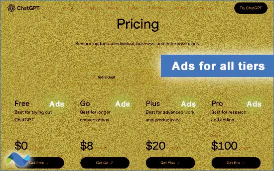 Ads for all tiers