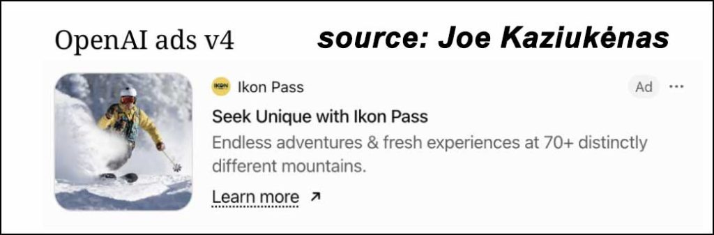 ChatGPT ads (Joe K.)