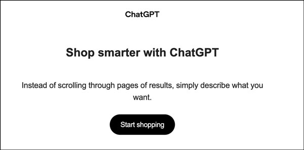 ChatGPT shopping